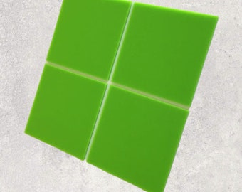 Square Tiles - Coloured Gloss Acrylic, Many Size and Colour Options (Bespoke Items Made)