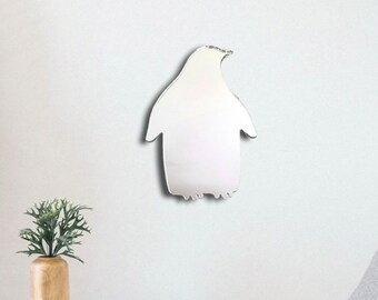 Penguin Large Acrylic Mirror Wall Art - Many Size Options (Bespoke Personalised Items Made)