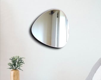 Triangular Pebble Large Acrylic Mirror Wall Art -  (Custom Sizes, Shapes and Colours)