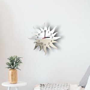 Sun Acrylic Clock – Many Colours Available (Bespoke Shapes and Sizes Made)