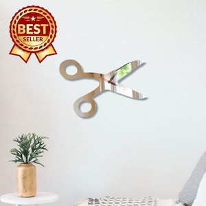 Scissors Acrylic Clock – Many Colours Available (Bespoke Shapes and Sizes Made)