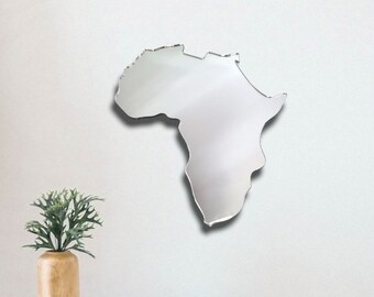 Africa Large Acrylic Mirror Wall Art - Many Size Options (Bespoke Personalised Items Made)