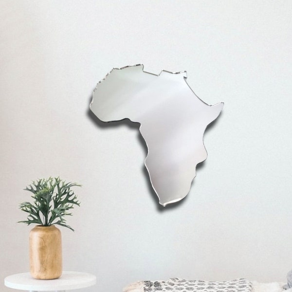 Art mural grand miroir en acrylique Africa - Nombreuses options de taille (articles personnalisés sur mesure fabriqués)