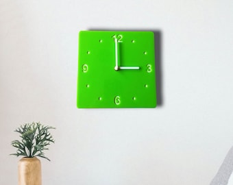 Square Two Colour Acrylic Clock – Many Colours (Bespoke Shapes and Sizes Made)