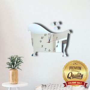Bath Tub & Bubbles Acrylic Clock - Many Colours Available (Bespoke Shapes and Sizes Made)