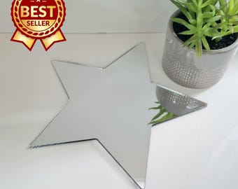Star Acrylic Mirror Wall Art -  (Custom Sizes, Shapes and Colours)
