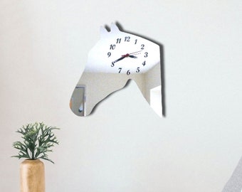 Horse Acrylic Clock – Many Colours Available (Bespoke Shapes and Sizes Made)