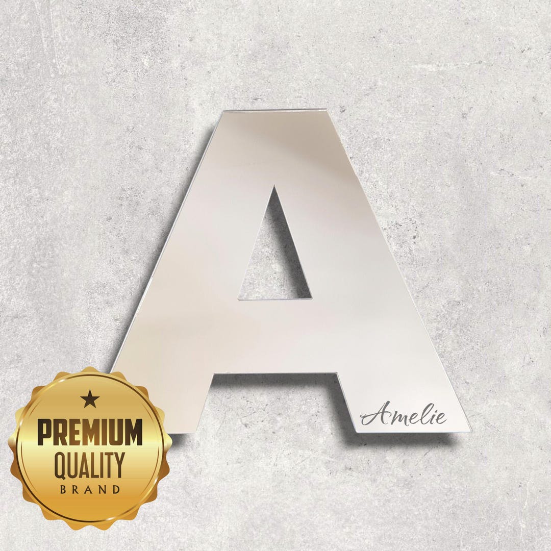 Initial/letter Acrylic Mirror Wall Art - Many Size/colour Options ...