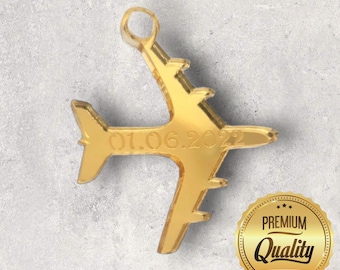 Aeroplane Wedding Invitation Charms - Many Colours/Sizes Available. (Bespoke Made, Hoop or Hole Options)