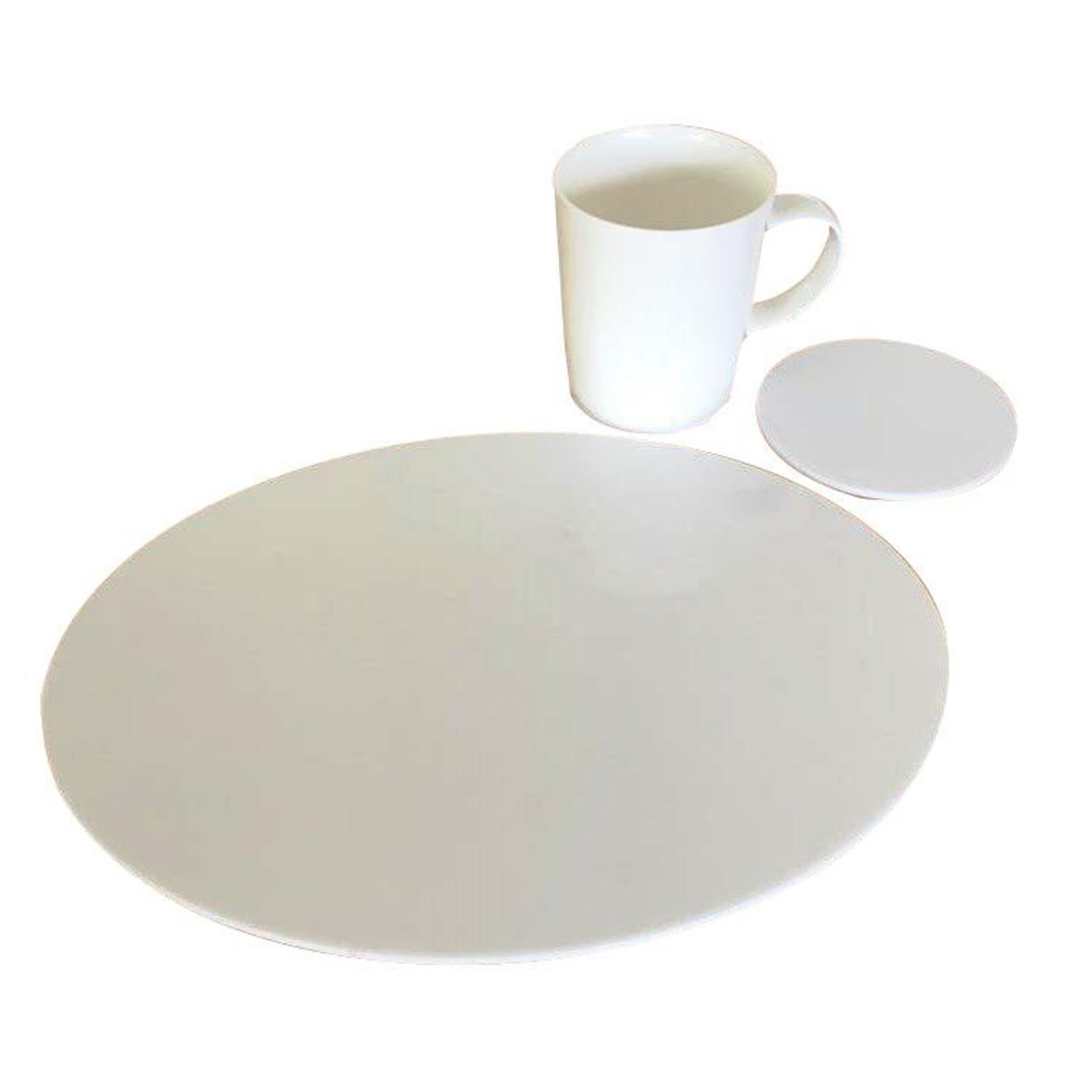 Oval Placemat and Coaster Set White Etsy