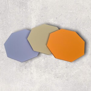 Placemats & Coasters, Octagonal Shaped -  (Custom Sizes, Colours, Shapes)