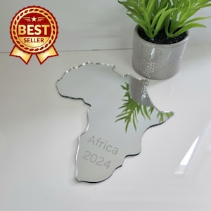 Africa Map Acrylic Mirror Wall Art - Personalized Engraving