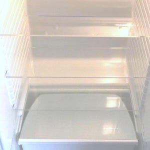 Custom Acrylic Replacement Fridge Shelves Made to your precise measurement and shape. (Bespoke Sizes, Colours Made)