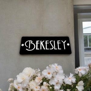 Rectangular Acrylic House Name Sign - Many Colours and Styles (Bespoke Signs Made)