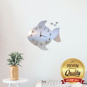 Fish Acrylic Clock – Many Colours Available (Bespoke Shapes and Sizes Made)