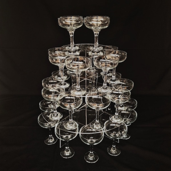 Cocktail Party Stands for Coupe Glasses - Bespoke Styles and Sizes Made