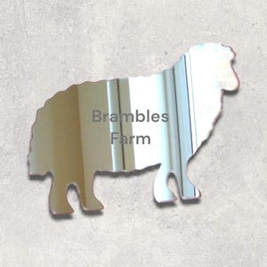 Sheep Acrylic Mirror Wall Art - Many Size/Colour Options, Plain or Personalised Engraving (Bespoke Items Made)