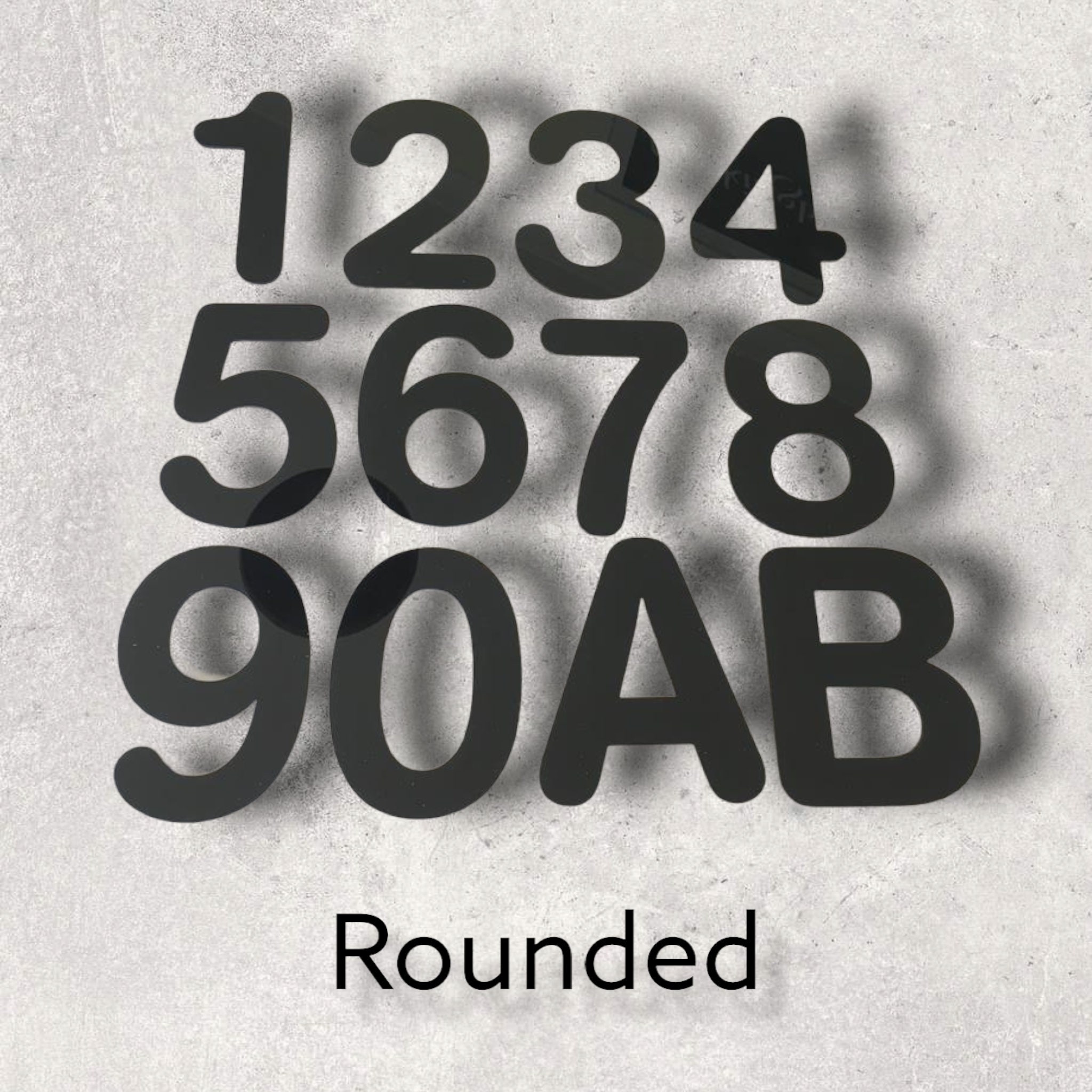 Graphite Grey, Floating Finish, Bespoke House Number (per Digit) - Many ...