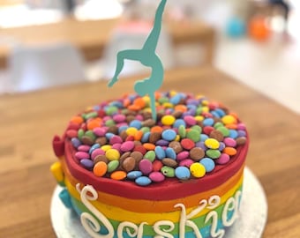 Gymnastics Cake Toppers, Colours, Custom Shapes, Sizes & Engraving