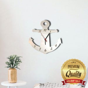 Schiffe Anker Acryl Uhr - Viele Farben erhältlich (maßgeschneiderte Formen und Größen gemacht)