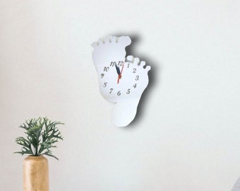 Pair of Feet Acrylic Clock – Many Colours Available (Bespoke Shapes and Sizes Made)
