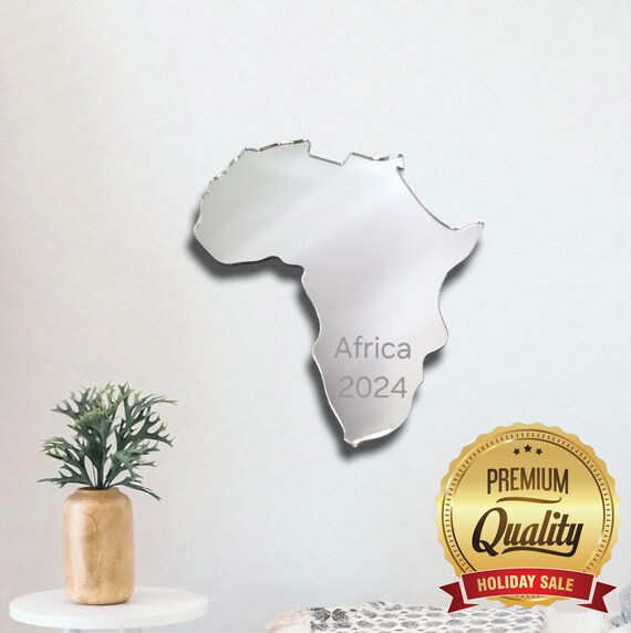 Africa Map Acrylic Mirror: Personalized Wall Art Decor