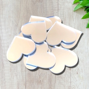 Heart Mirror Sets For Crafts & Decorations -  (Custom Sizes, Shapes and Colours, hoops or holes)