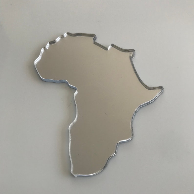 Africa Map Shaped Acrylic Mirrors Several Sizes and Coloured Etsy UK