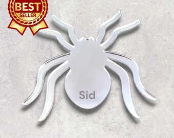Personalized Spider Acrylic Mirror Wall Art: Halloween Decor