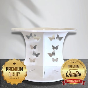 Akrylowy stojak na ciasto z filarami w kształcie motyli: separator do ciasta o niestandardowym rozmiarze