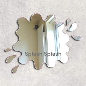 Puddle Acrylic Mirror Wall Art - Many Size/Colour Options, Plain or Personalised Engraving (Bespoke Items Made)