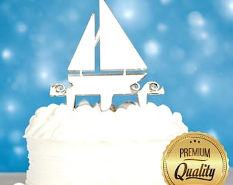 Sailing Boat Cake Toppers, Colours, Custom Shapes & Engraving