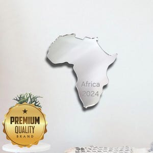Africa Wall Art Mirrors with Rigid Backing and Hook - Large Sizes/Colour Options & Personalised Engraving
