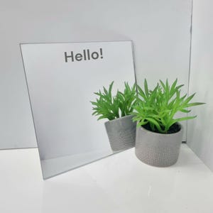 Square Acrylic Mirror Wall Art: Personalized Engraving Options