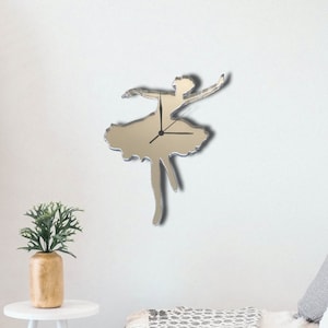 Dancer Acrylic Clock – Many Colours Available (Bespoke Shapes and Sizes Made)