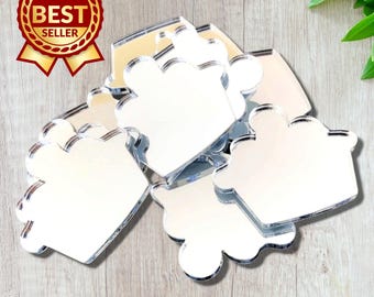 Acrylic Cupcake Shapes: Craft Embellishments, Many Colors & Sizes