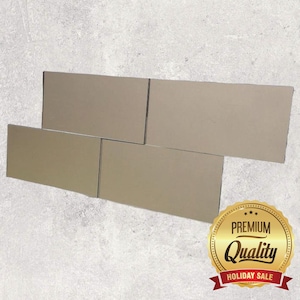 Rectangular Tiles -  Silver Acrylic Mirror,  (Custom Sizes, Shapes and Colours)