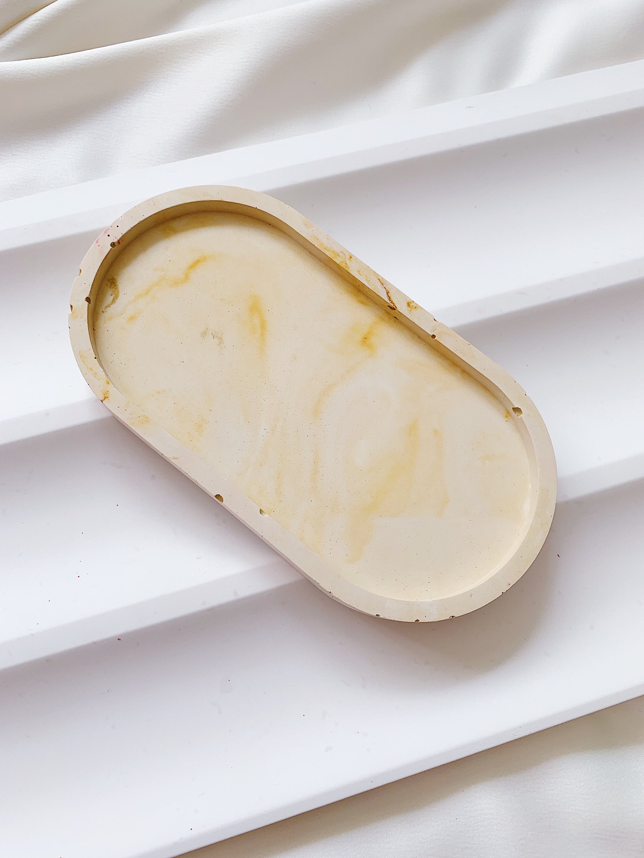 Decorative gypsum tray Jewelry marble tray Parfum coaster Etsy