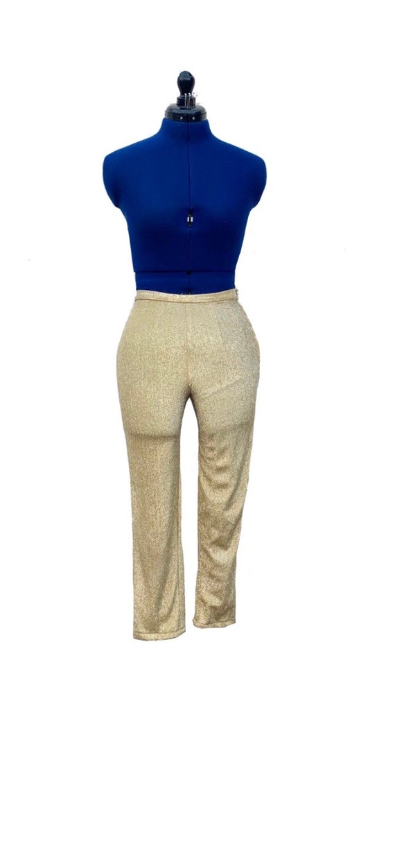 1950s Gold Lurex Capris