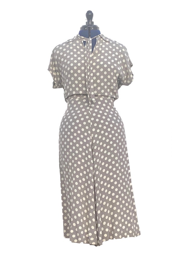 1940s Polka Dot Rayon Dress
