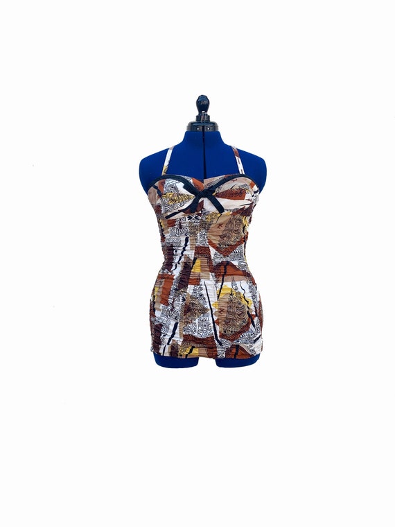 1950s Kamehameha Tiki Swimsuit