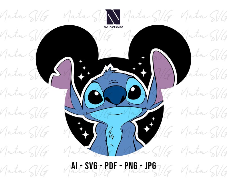 Stitch SVG Ears Svg Png Clipart Cut File Silhouette - Etsy UK