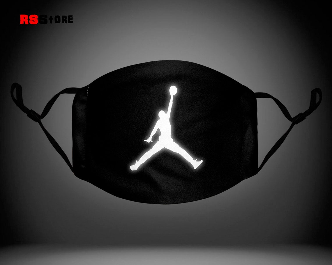 Reflective Jordan Face Mask Michael Jordan Mask 100 Cotton Etsy