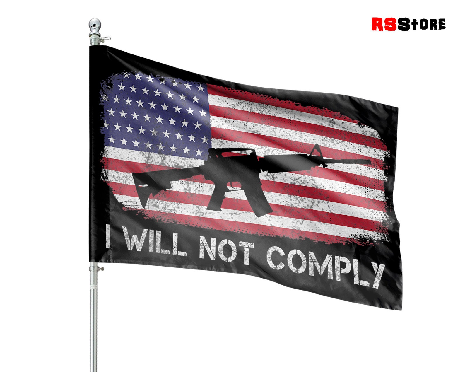 I Will Not Comply American Flag House Flag I Will Not Comply | Etsy