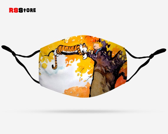 Calvin and Hobbes Face Mask Washable &amp; Reusable Face Mask | Etsy