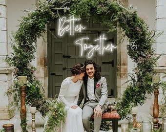 Better together Wedding Neon Sign. LED custom – Decor for wedding, Wall decor, Bride party