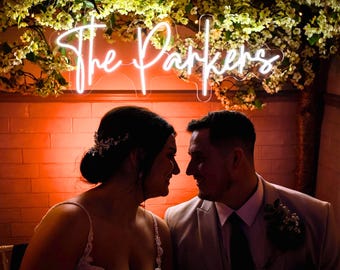Custom LED Neon Sign – Handmade Wedding Decor, Wall Art, Bride Party Backdrop