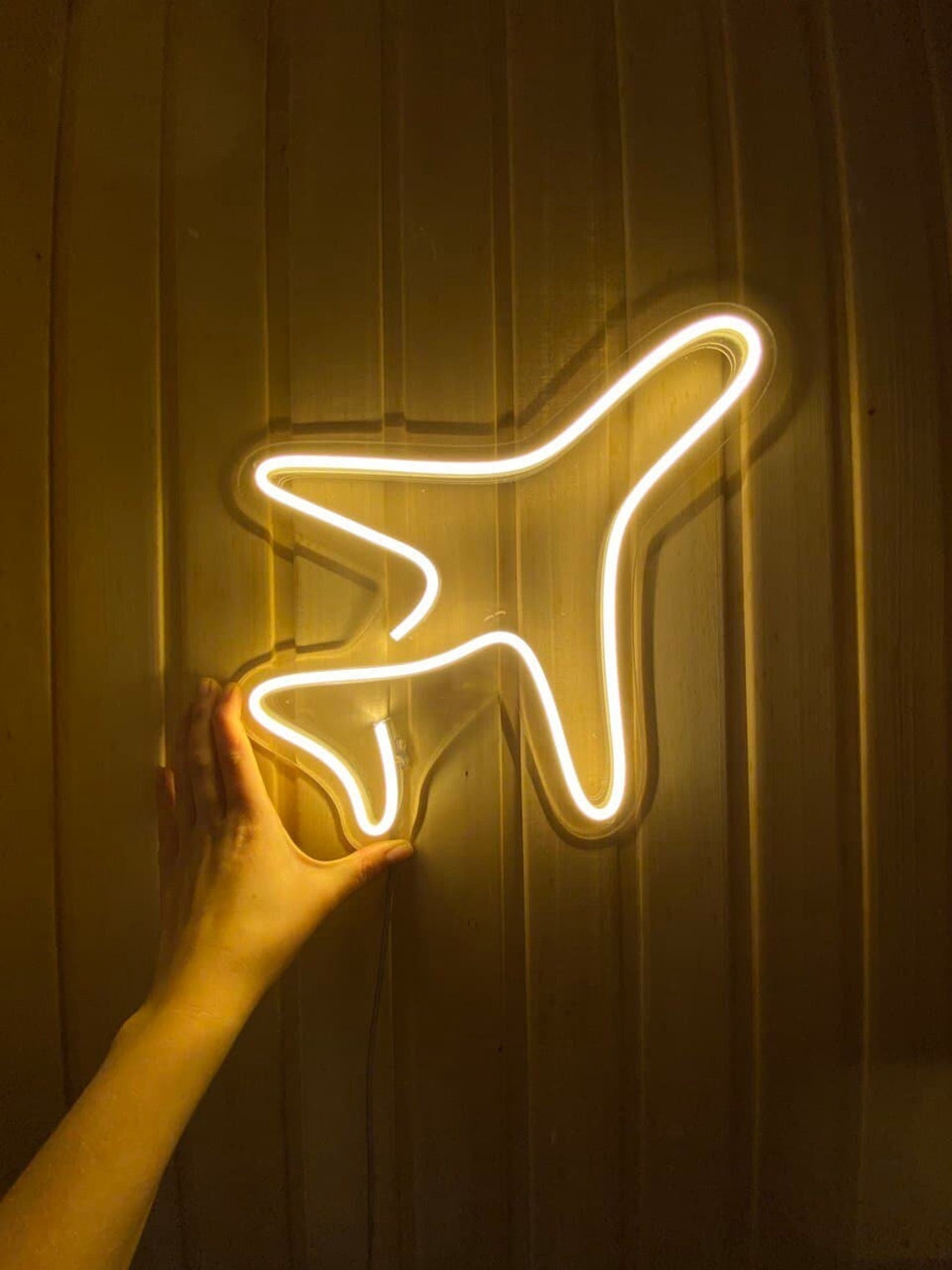 Airplane Neon Sign. LED Custom Decor for Room Best Gift for Etsy