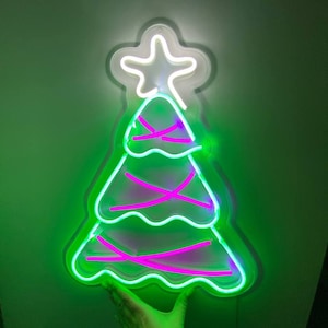 Neon Christmas tree- new year decorations