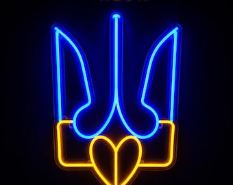 Ukrainian Emblem Neon Sign – Custom Wall Decor